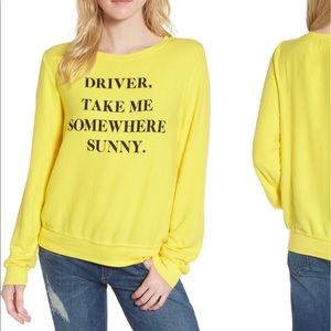 Wildfox Yellow Sweatshirt